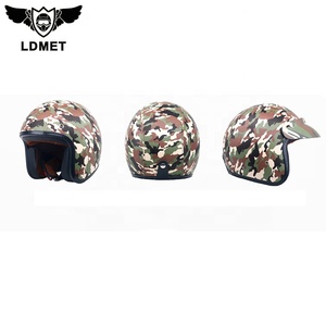 Bienes de China al por mayor de material de ABS abierto de la cara llena de la motocicleta de carreras genial casco vintage - Product Image 1