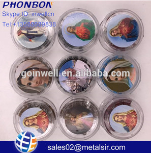 Boîte de chapelet en plastique bon marché jésus vierge, boîte de chapelet rond catholique - Product Image 4