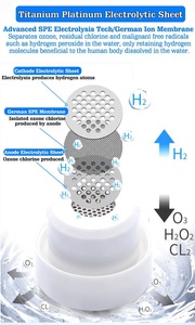 7.8 hz מולקולרי תהודה אפקט מים ציוד + SPE PEM מימן גנרטור H2 אלקליין מים Ionizer מים בקבוקי OEM - Product Image 3