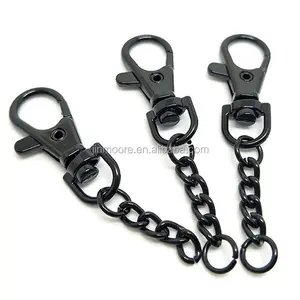 KRC14 Metal Swivel Lanyard Snap Hook Key Rings With Chain Wholesale