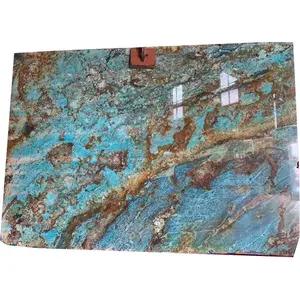 Luxe Gepolijst Blauw Interieur Gevelbekleding Stone Slab Van Gogh Graniet