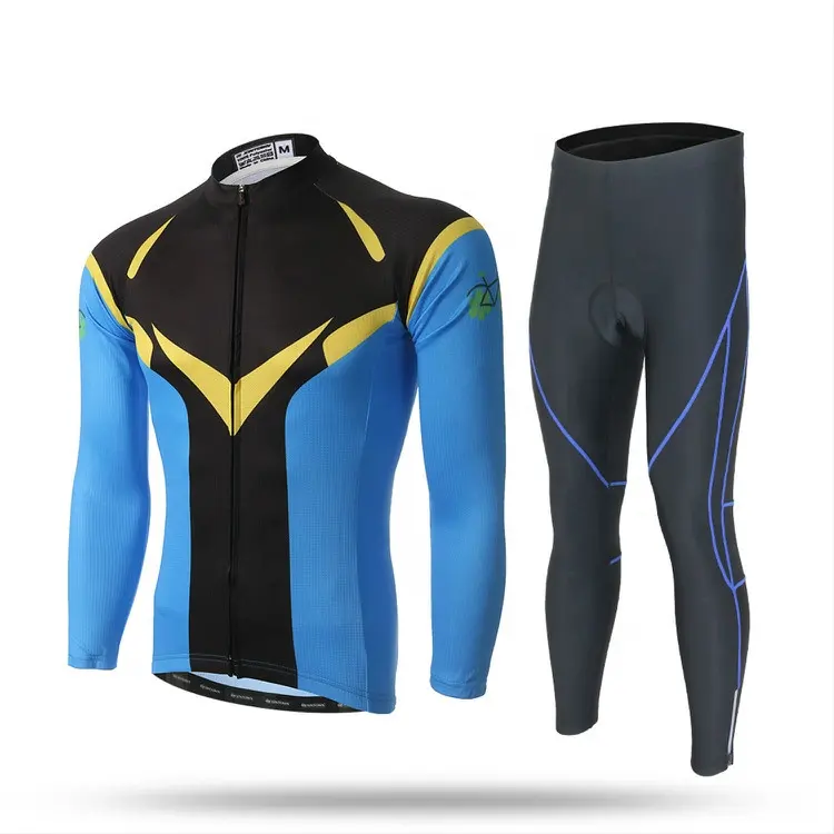 Manufacturer Custom OEM Sportswear Long Sleeved Cycling Suit Bike Wear Cycling Jersey Mountain Bike Cycling Clothes for Men Sets