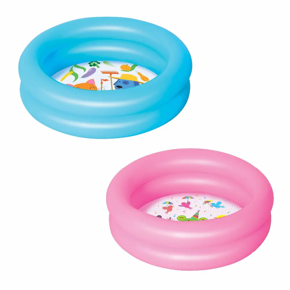 Bestway 51061 piscina rotonda per bambini a 2 anelli piscina in plastica per bambini 61cm * H 15cm
