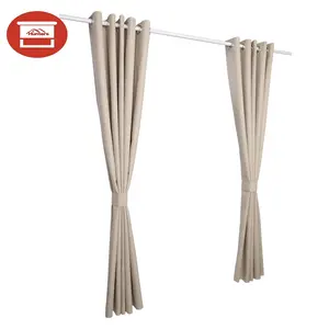 Simple Style cheap price Customized Ready Made Living room Blackout Linen Curtain