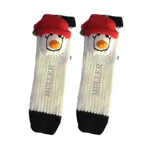 Women's Chunky Cable Knit Boot Slipper Socks with Fun Dogs and Hats
