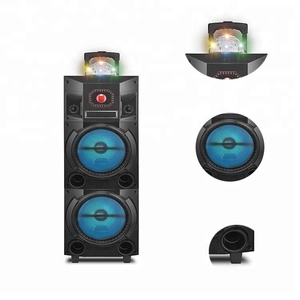 Xách tay có thể sạc lại RGB LED bóng ánh sáng hoạt động loa siêu trầm Xe đẩy loa với điều khiển từ xa - Product Image 3