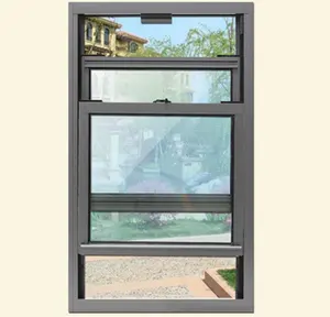 Алюминиевые оконные двери, звукоизоляционное раздвижное окно, алюминиевое верхнее развешенное окно