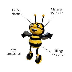 Juguetes de Peluche de Animales Personalizados Profesionales, Peluche de Abeja, Juguetes de Peluche Rellenos - Product Image 2