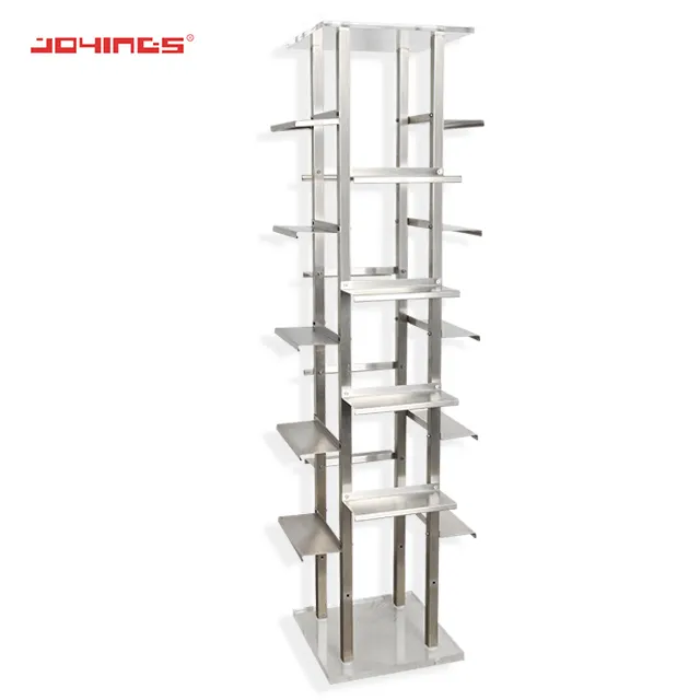 China Supplier Brushed 304 Stainless Steel high-heeled Shoes shop display Systems Stand One Stop Retail Shop Display Shoe Stand