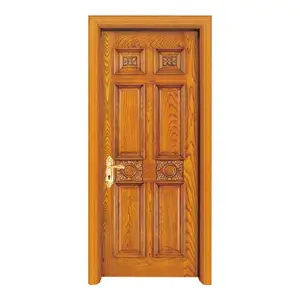 أحدث تصميم باب غرفة الباب الداخلية باب خشبي قوي