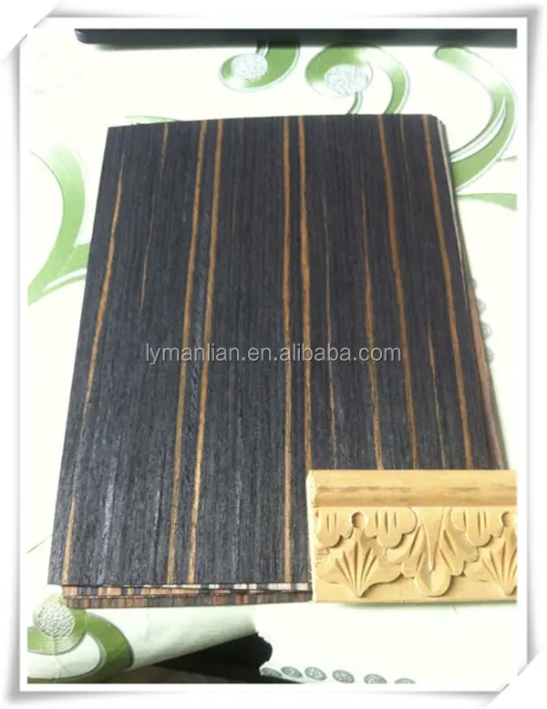 3mm black ebony veneer/macassar ebony veneer/engineered wood veneer