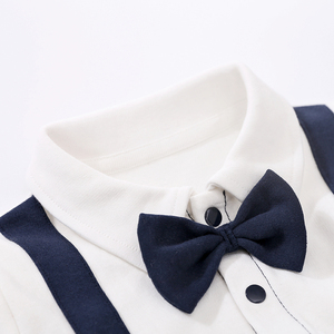 Ropa para Recién Nacidos OEM/ODM, Mono de Bebé 100% Algodón, Diseño Moderno, Color Azul Marino, Ropa Neonatal - Product Image 3
