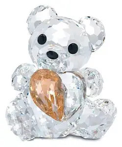 Hermosa estatuilla de animales de cristal/oso de peluche de cristal para regalos de boda favores