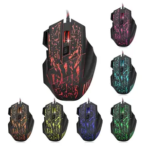 Mouse da gioco Wrangler RGB regolabile DPI3200 mouse USB 7D Anti-jamming posizionato otticamente per i giochi di eSport