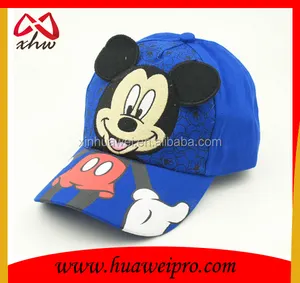 Patrón precioso Mickey niños gorra de béisbol 100% algodón de los cabritos tapa exterior