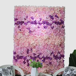 Hotsale 60X40 cm रेशम फूल दीवार पृष्ठभूमि कपड़ा शादी के अवसर के लिए