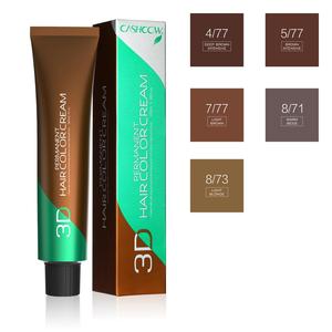 Crème de teinture permanente brune écologique anti-allergie avec logo personnalisé certifié GMP - Product Image 1
