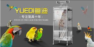 Cages pour animaux de compagnie en verre acrylique transparent d'usine avec cage à oiseaux en acier inoxydable BC601 - Product Image 5