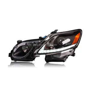 Vivienda negro faro para Lexus GS300 GS350 GS430 GS450 LED lámparas de cabeza con lente del proyector