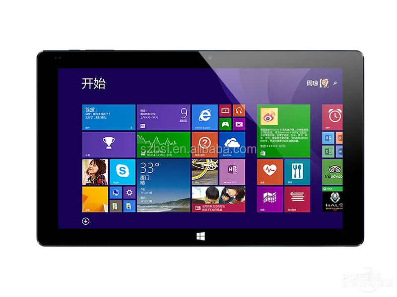 Küp i7 kitap Tablet PC 10.6 inç 1920*1080 IPS çift dokunmatik ekran Windows10 Skylake çekirdek M3-6Y30 4GB ram 64GB Rom tipi C