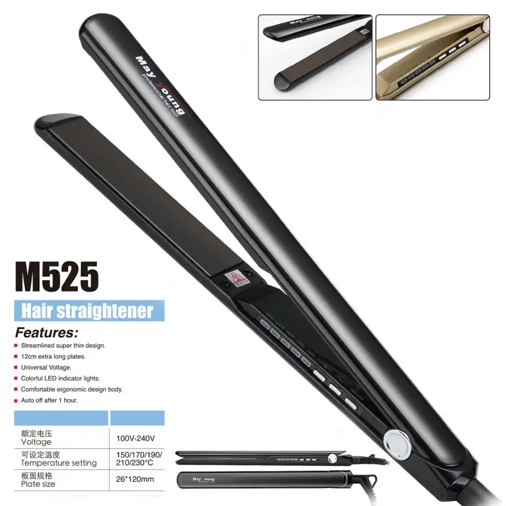 M525A Hot sale professional titanium flat iron fast heating hair straightener