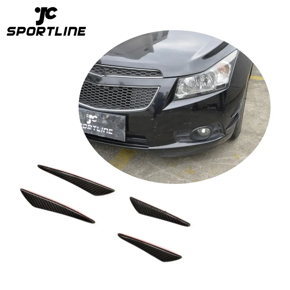 Universal Carbon Fiber Front Bumper Fins Canards Splitters 4pcs/set