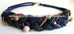 Beaded Woven <b>Braided</b> <b>Cord</b> Rope Stretch BeltHandmade Creations - Product Image 1