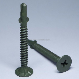 Gros Tête De Gaufrette avec 8 Nib (4 court/4 longues) Filetage Hi-Lo Cuillère Point Autoperceuse Fibrociment Vis - Product Image 3