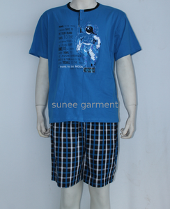 Vêtements de nuit imprimés de luxe pour hommes grande taille Pyjamas à manches courtes - Product Image 4