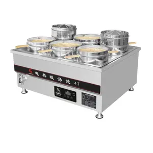 Commerical-encimera Bain Marie con 4 placas perforadas para calefacción de alimentos, Buffet