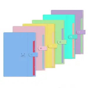 A4 Letter Size Plastic Expand ing File Folder 5 Pocket Akkordeon Document Organizer für die geschäftliche Verwendung im Schul büro