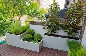 Jardinières rectangulaires en fonte <span class=keywords><strong>de</strong></span> fer <span class=keywords><strong>gris</strong></span> avec revêtement en poudre, grands pots d'extérieur pour plantes - Product Image 2