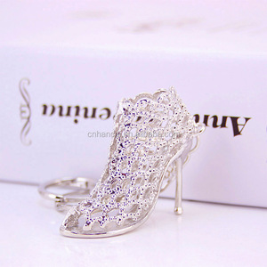 Chaveiro de calcanhar, chaveiro com pingente de cristal, de carro, com strass