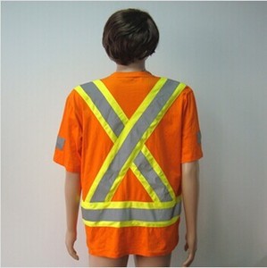 Hiz viz naranja reflexivo de la seguridad polo camiseta - Product Image 3