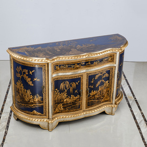 Art-Dynasty Antique Chinese Brass <strong>Sideboard</strong> for Bedroom Living Room &amp; Hotel Use-Dark <strong>Blue</strong> Customizable Dining Room Furniture - Product Image 4