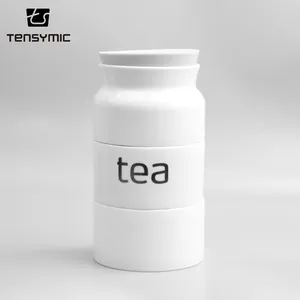 Design unico sigillato bianco cina caffè <span class=keywords><strong>zucchero</strong></span> logo personalizzato contenitore di stoccaggio in ceramica barattolo per il tè - Product Image 2