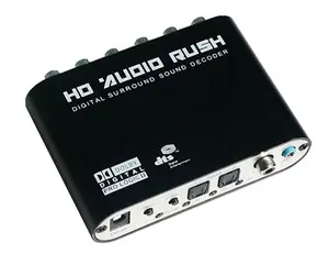 5.1 Audio Rush Suara Digital Decoder Converter Optik SPDIF Coaxial R/L Audio Ke 5.1CH Analog Audio 6RCA Output