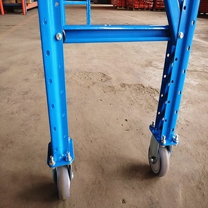 Giá để quần áo bằng thép nhiều tầng, siêu bền, rất phổ biến, có bánh xe và kệ, chống ăn mòn, dành cho cửa hàng quần áo - Product Image 5