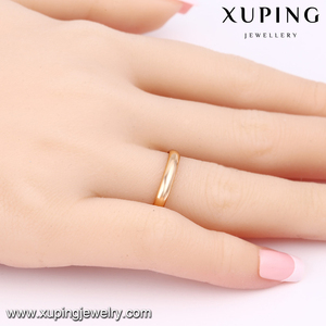 13766 Xuping 18k color oro gracioso <span class=keywords><strong>anillo</strong></span> <span class=keywords><strong>de</strong></span> <span class=keywords><strong>casado</strong></span> con diseño simple para mujeres y hombres - Product Image 5