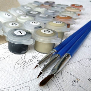 Peinture par numéros DIY Fleurs d'Europe, peinture acrylique <span class=keywords><strong>sur</strong></span> <span class=keywords><strong>toile</strong></span> polyester 40x50cm, encadrée/sans cadre, décoration murale pour la maison - Product Image 6