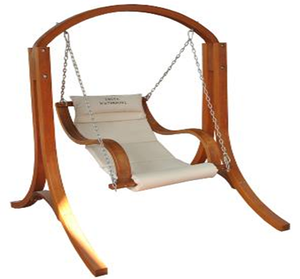 Outdoor Heavy Duty Legno Sedia Amaca Stand con Braccioli Sedia a Dondolo Altalena - Product Image 1