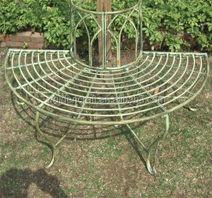 Banc d'arbre <span class=keywords><strong>de</strong></span> <span class=keywords><strong>jardin</strong></span> <span class=keywords><strong>en</strong></span> <span class=keywords><strong>fer</strong></span> <span class=keywords><strong>forgé</strong></span> demi-rond - Product Image 4