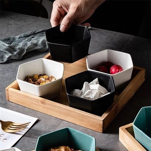 Wholesale Hot Selling Western Restaurant Glazed Ceramic <strong>Snacks</strong> Serving <strong>Bowl</strong> for Chip and Dip - Product Image 2