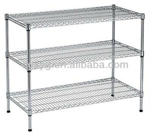 3 Tier Heavy-Duty phòng ngủ showroom hiển thị kim loại kệ cho nhà chrome có thể điều chỉnh giá - Product Image 1