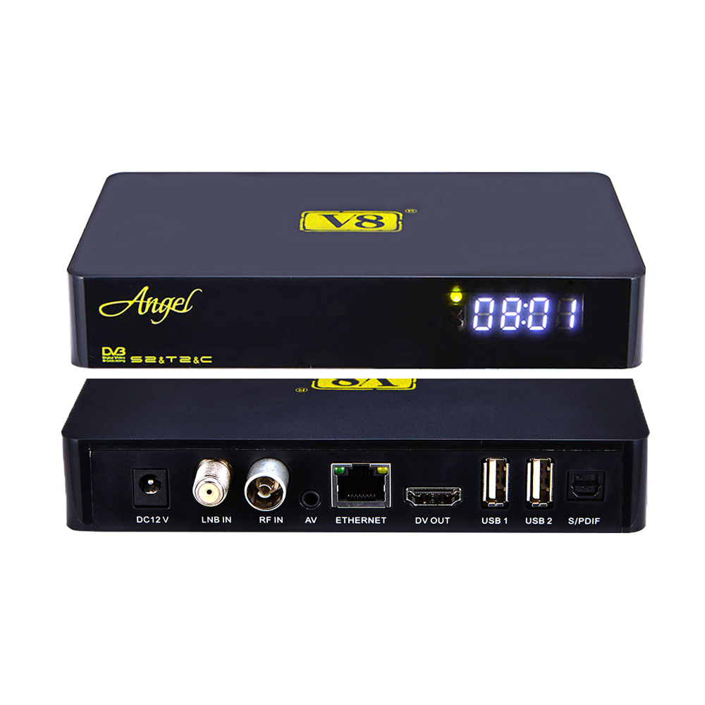 Freesat Fabricante V8 Ángel DVB-S2 + T2 + C 3 en 1 Combo Android 4.4 Smart TV de la Caja IPTV Kodi