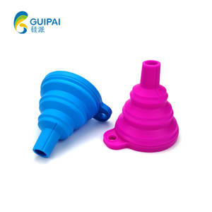 Funil de Óleo de Silicone Colapsável, Funil Dobrável, Funis Portáteis para Dispensa de Líquidos Domésticos, Ferramentas de Cozinha - Product Image 4