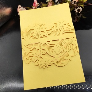 Cartes d'invitation de <span class=keywords><strong>mariage</strong></span> découpées au Laser, 50 pièces, <span class=keywords><strong>enveloppe</strong></span> en <span class=keywords><strong>dentelle</strong></span> dorée, fournitures de <span class=keywords><strong>mariage</strong></span> - Product Image 5