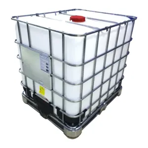 Bingkai Baja 1000l Plastik Ibc Tote Tank untuk Penyimpanan Soda Api