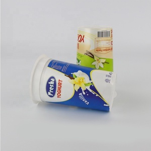 Gobelet en plastique imprimé de logo personnalisé <span class=keywords><strong>pour</strong></span> yaourt Gobelet de yaourt rond jetable de 500ml Emballage IML Gobelets de yaourt glacé en plastique - Product Image 4