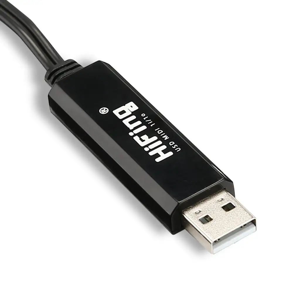 Hifing Midi 5-pin Din Kabel MIDI Een USB IN-OUT Interface Converter Voor Muziek Keyboard Om Pc Mac Lap